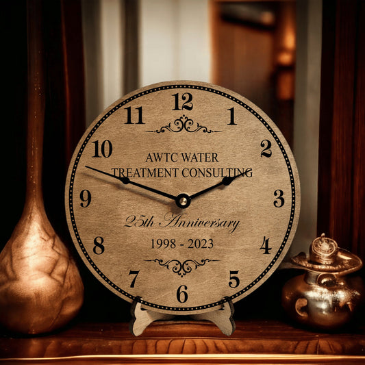 Business Anniversary Gift - Personalized Business Anniversary Clock - Gift For Business Owner From Friends - Personalized Recognition Gift