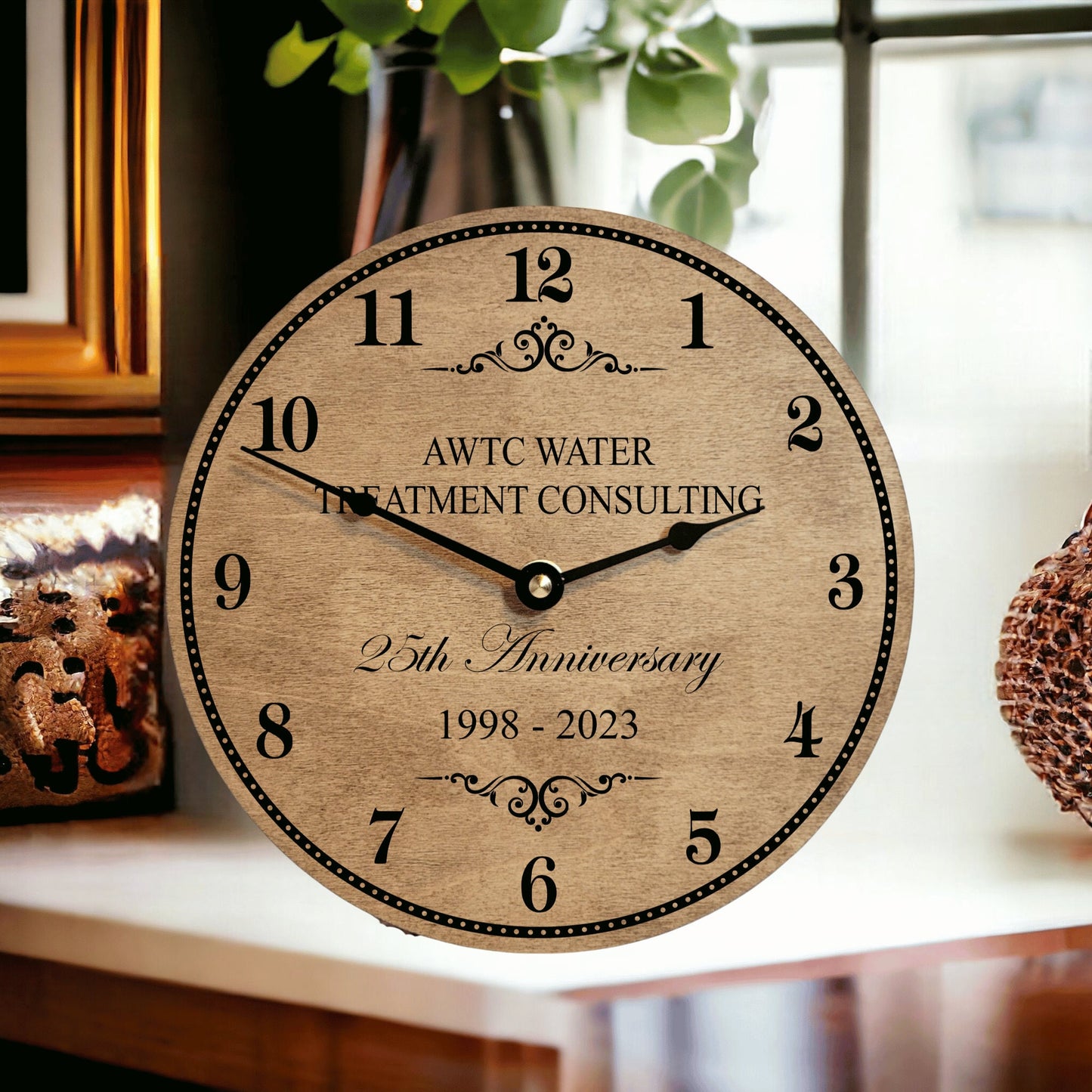 Business Anniversary Gift - Personalized Business Anniversary Clock - Gift For Business Owner From Friends - Personalized Recognition Gift