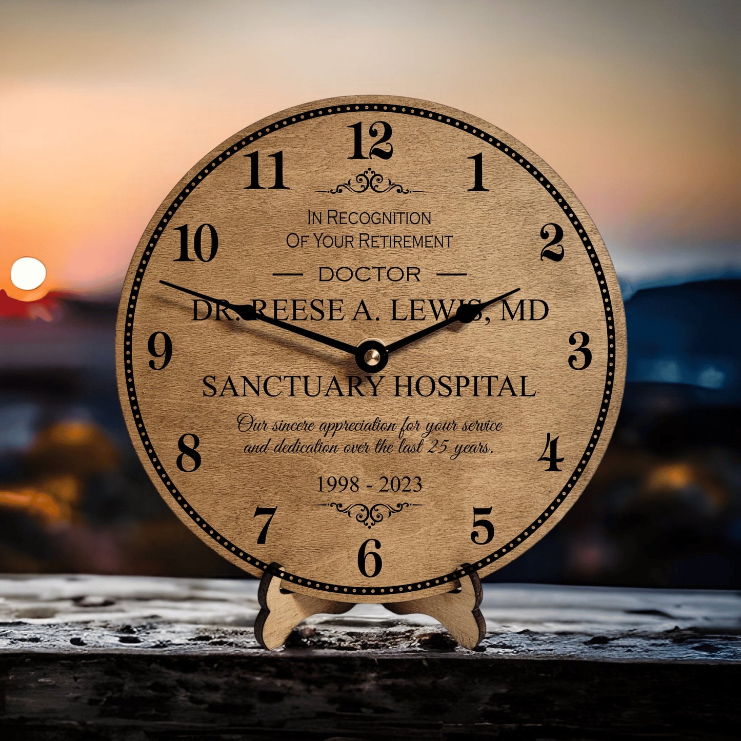 Doctor Retirement Gifts - Retired Doctor Clock - Retiring From Hospital Medicine - Retired Md Gift Ideas From Nurses - Leaving Medical Field