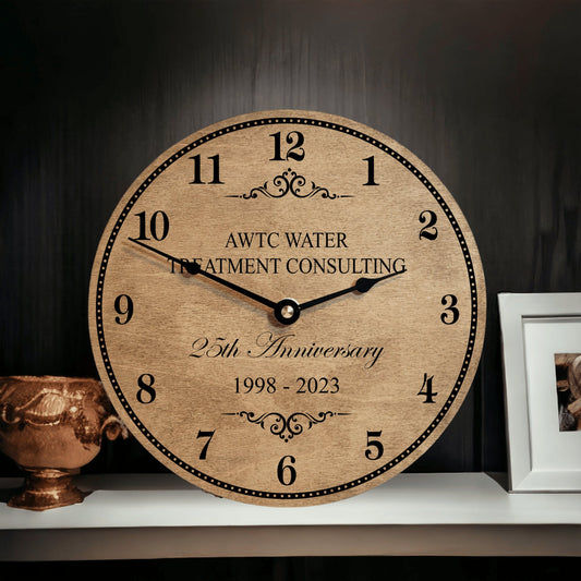 Business Anniversary Gift - Personalized Business Anniversary Clock - Gift For Business Owner From Friends - Personalized Recognition Gift