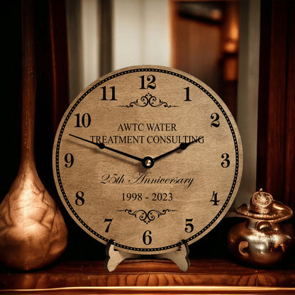 Business Anniversary Gift - Personalized Business Anniversary Clock - Gift For Business Owner From Friends - Personalized Recognition Gift