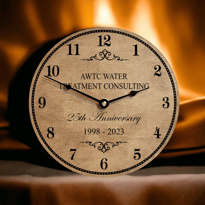 Business Anniversary Gift - Personalized Business Anniversary Clock - Gift For Business Owner From Friends - Personalized Recognition Gift