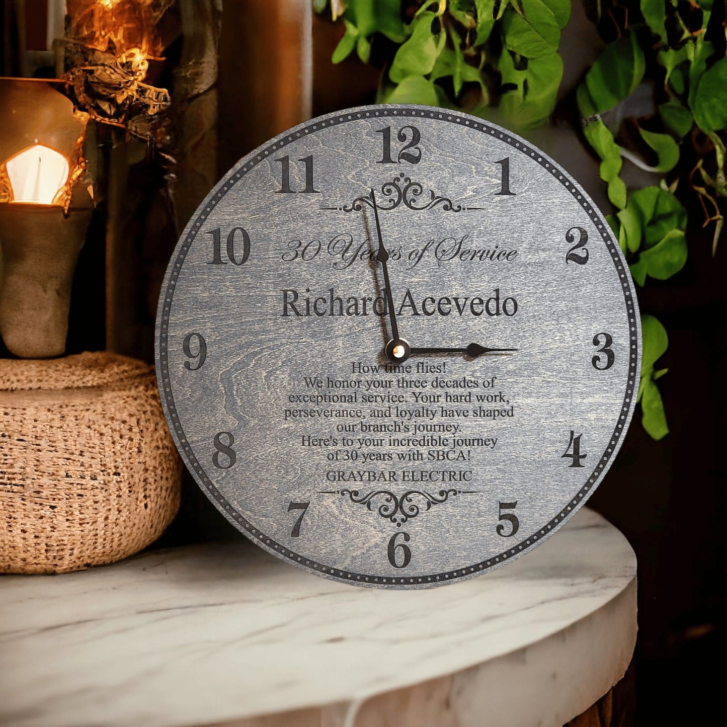 Years Of Service Employee Award - Employee Anniversary Clock - Company Gifts For Employees - Employee Gifts - Appreciations Gifts From Boss