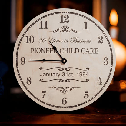 Personalized Business Anniversary Clock Custom Years In Business Gift Business Owner Milestone Corporate Gift Idea Business Recognition