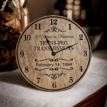 Personalized Business Anniversary Clock Custom Years In Business Gift Business Owner Milestone Corporate Gift Idea Business Recognition