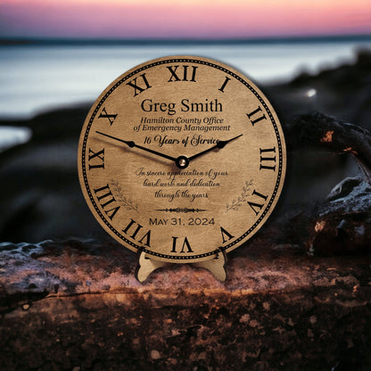 Manager Retirement Clock - Retirement Gift For Manager - Management Retirement Gift - Company Gift Ideas - Boss Leaving - Years Of Service