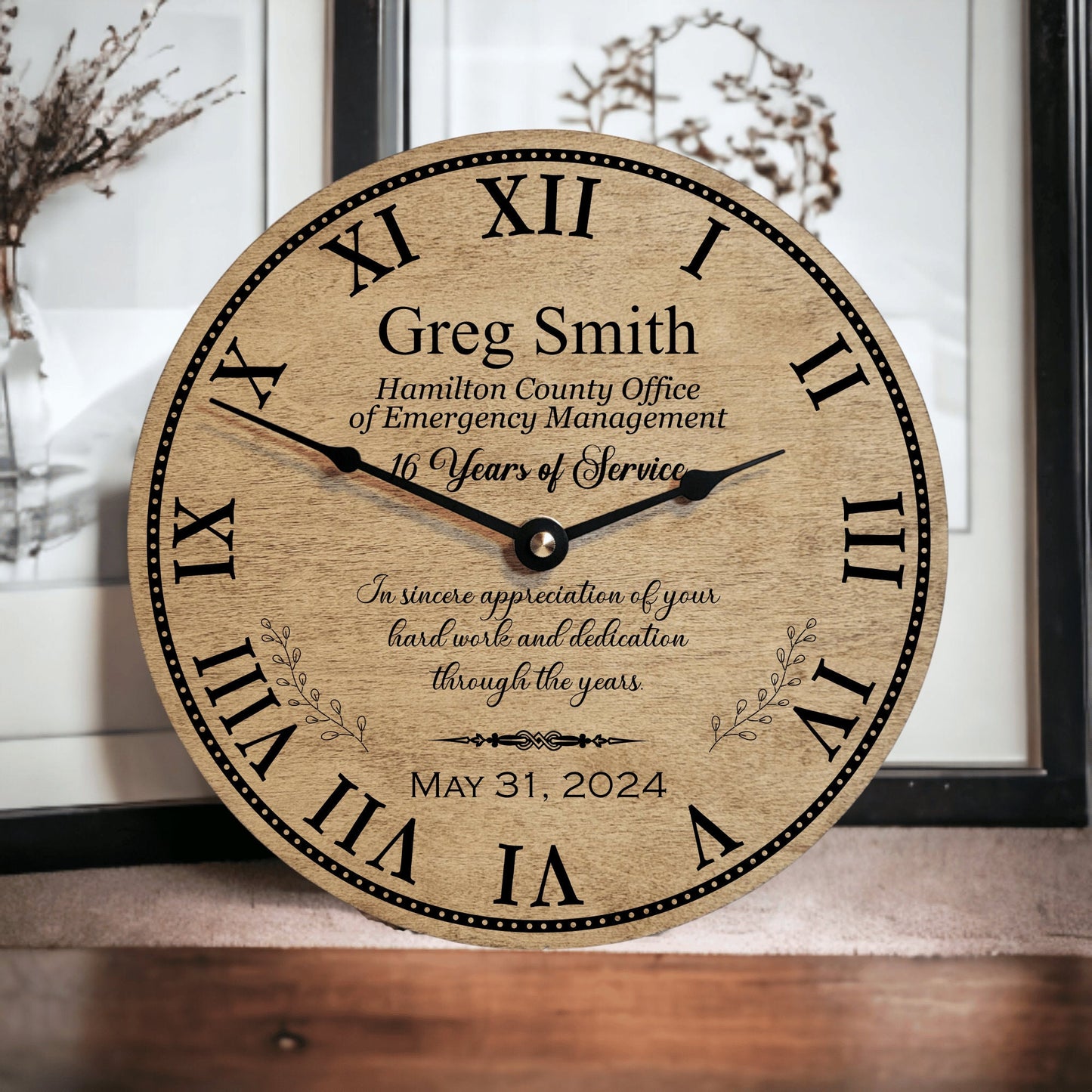 Manager Retirement Clock - Retirement Gift For Manager - Management Retirement Gift - Company Gift Ideas - Boss Leaving - Years Of Service