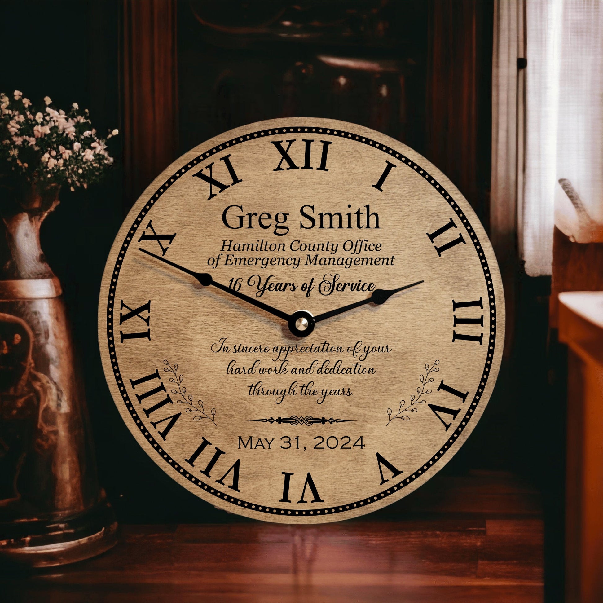Manager Retirement Clock - Retirement Gift For Manager - Management Retirement Gift - Company Gift Ideas - Boss Leaving - Years Of Service