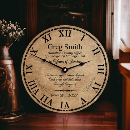 Manager Retirement Clock - Retirement Gift For Manager - Management Retirement Gift - Company Gift Ideas - Boss Leaving - Years Of Service