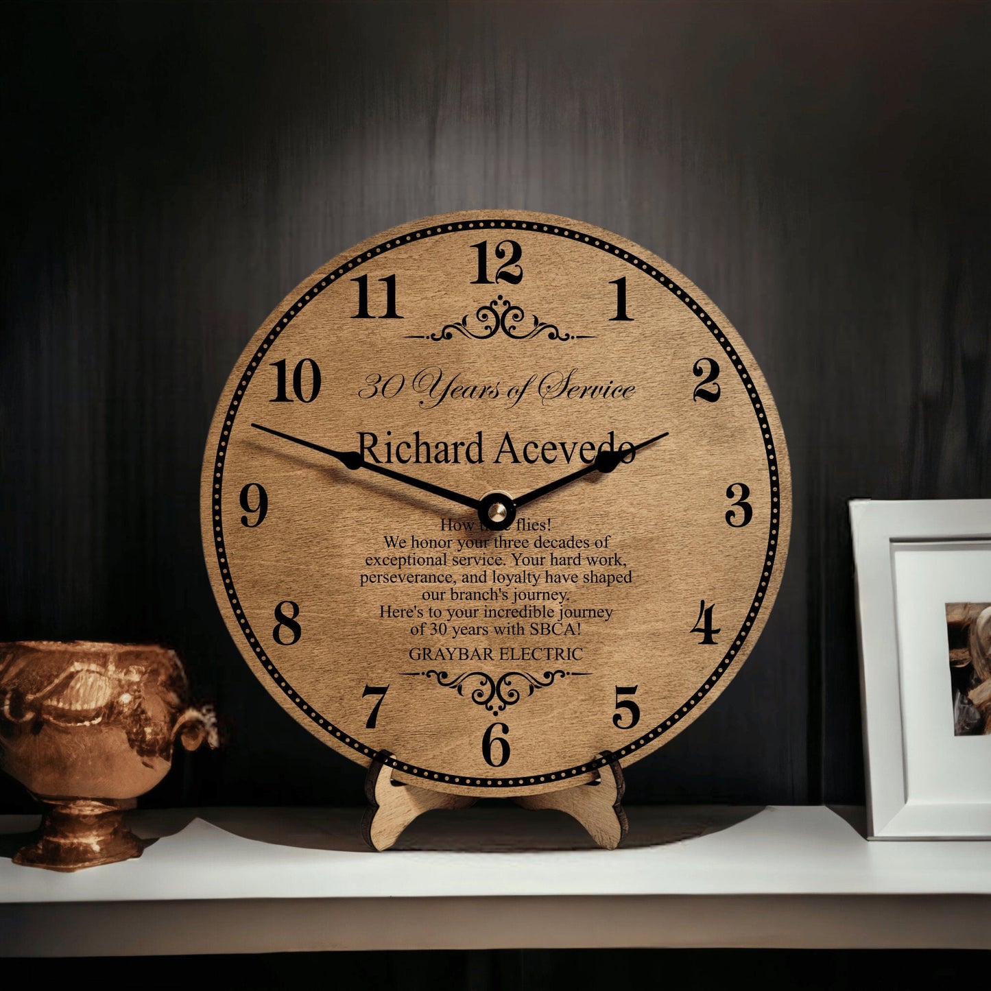 Years Of Service Employee Award - Employee Anniversary Clock - Company Gifts For Employees - Employee Gifts - Appreciations Gifts From Boss