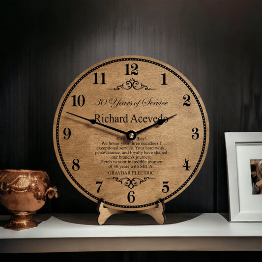 Years Of Service Employee Award - Employee Anniversary Clock - Company Gifts For Employees - Employee Gifts - Appreciations Gifts From Boss