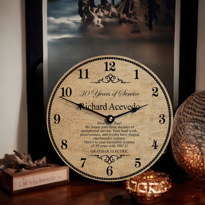 Years Of Service Employee Award - Employee Anniversary Clock - Company Gifts For Employees - Employee Gifts - Appreciations Gifts From Boss