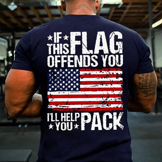 If This Flag Offends You Veterans Day Shirt Military Shirt Patriotic Tshirt American Flag Shirt Veteran Grandpa Father's Day Gift For Men