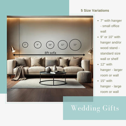 Custom Wedding Clock Personalized Anniversary Gift Wedding Gift For Bride Valentines Day Gift For Wife 1st Anniversary Gifts For Wife