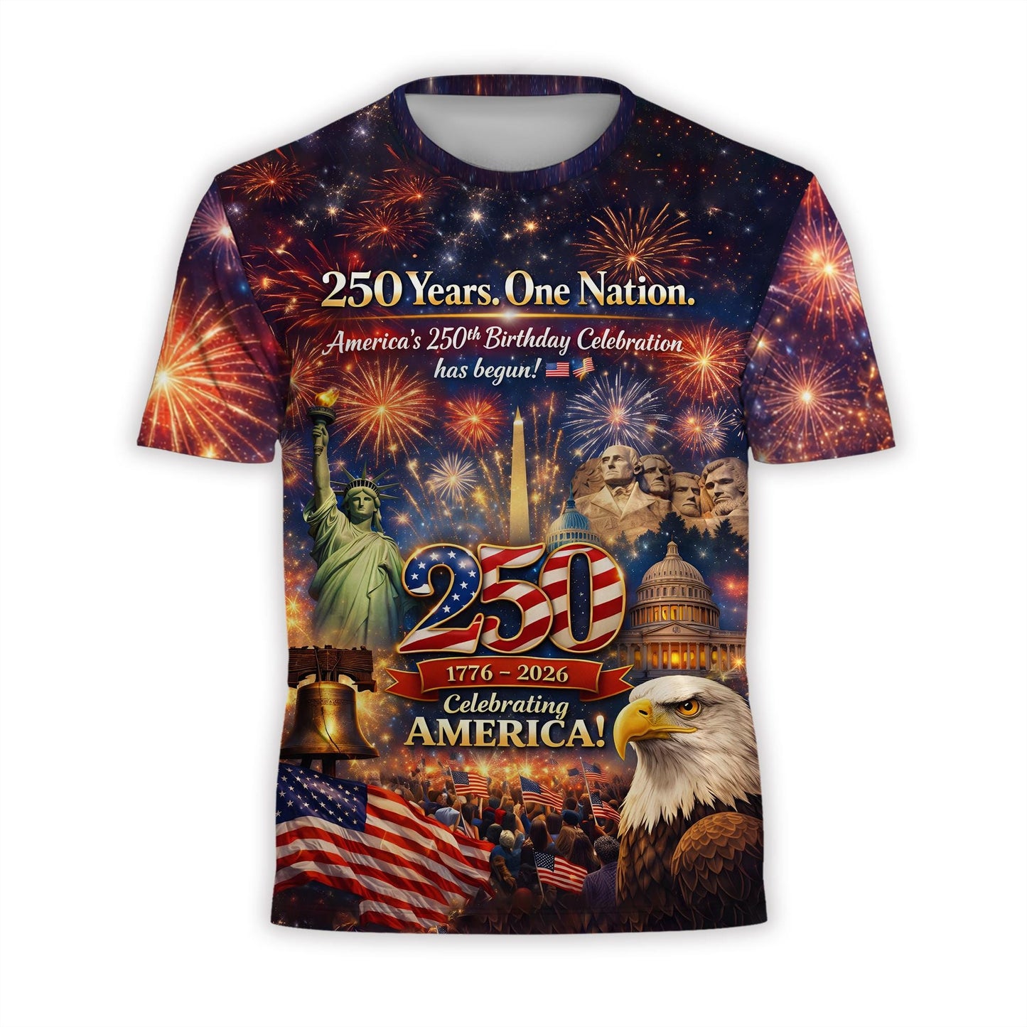 Celebrating 250th Anniversary America Shirt, 1776 - 2026 Patriotic Tshirt For Independence Day, 250th Anniversary Gifts